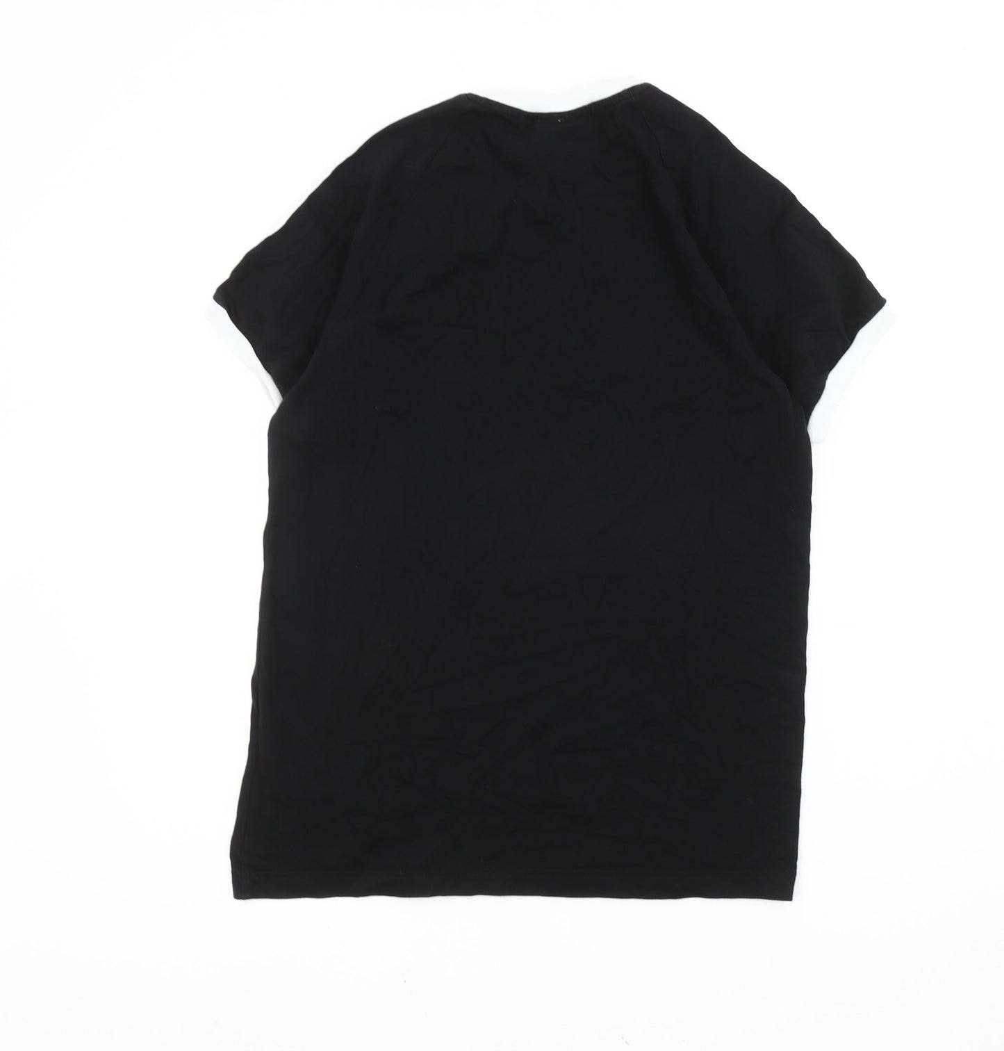 Adidas Mens Black Medium Crew Neck Short Sleeve Sports T-Shirt