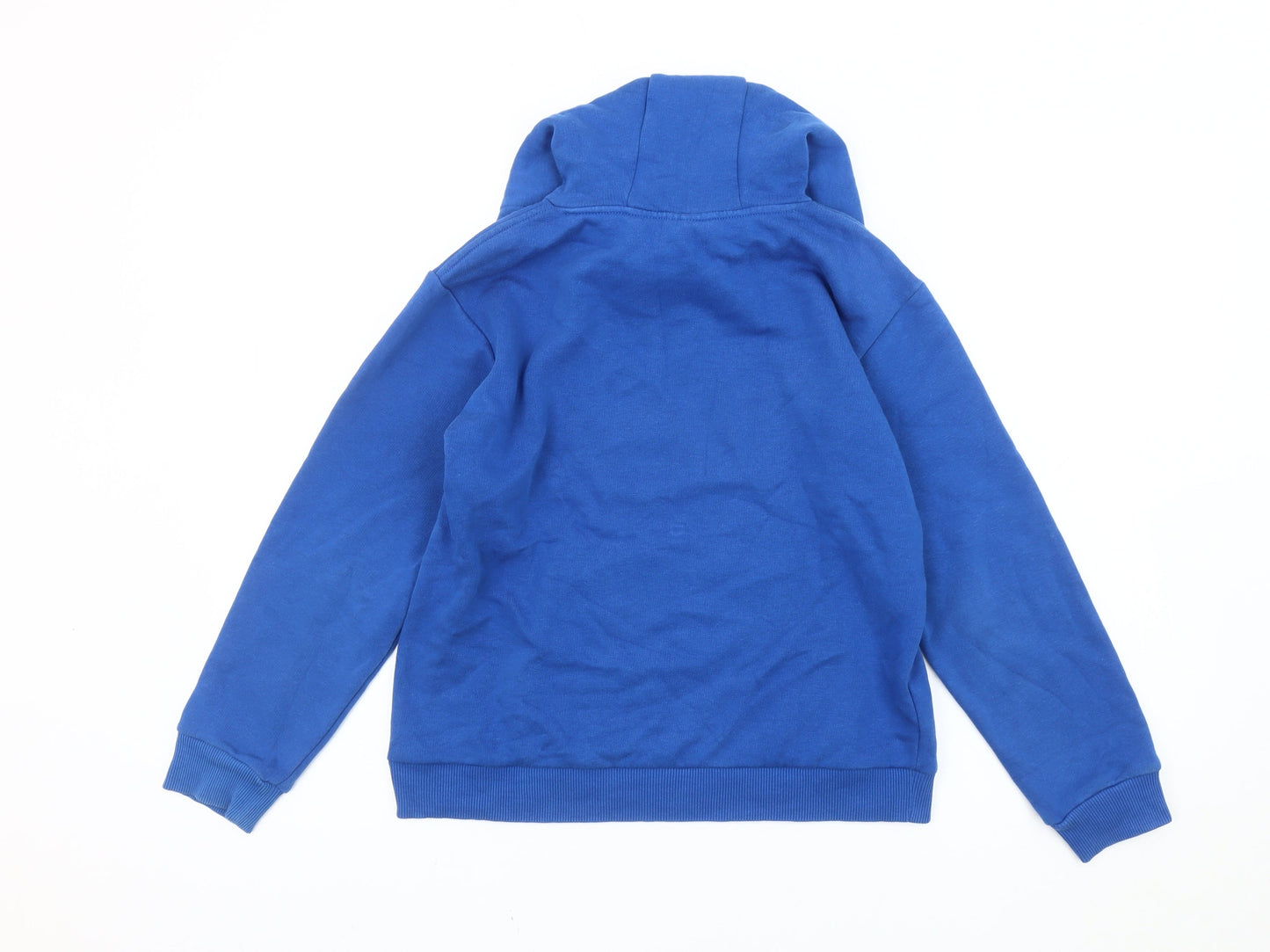 Lacoste Boys Blue Pullover Hoodie 12 Years Logo Fleece Cotton Blend