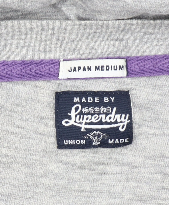 Superdry Womens Grey Boat Neck Long Sleeve Casual T-Shirt M
