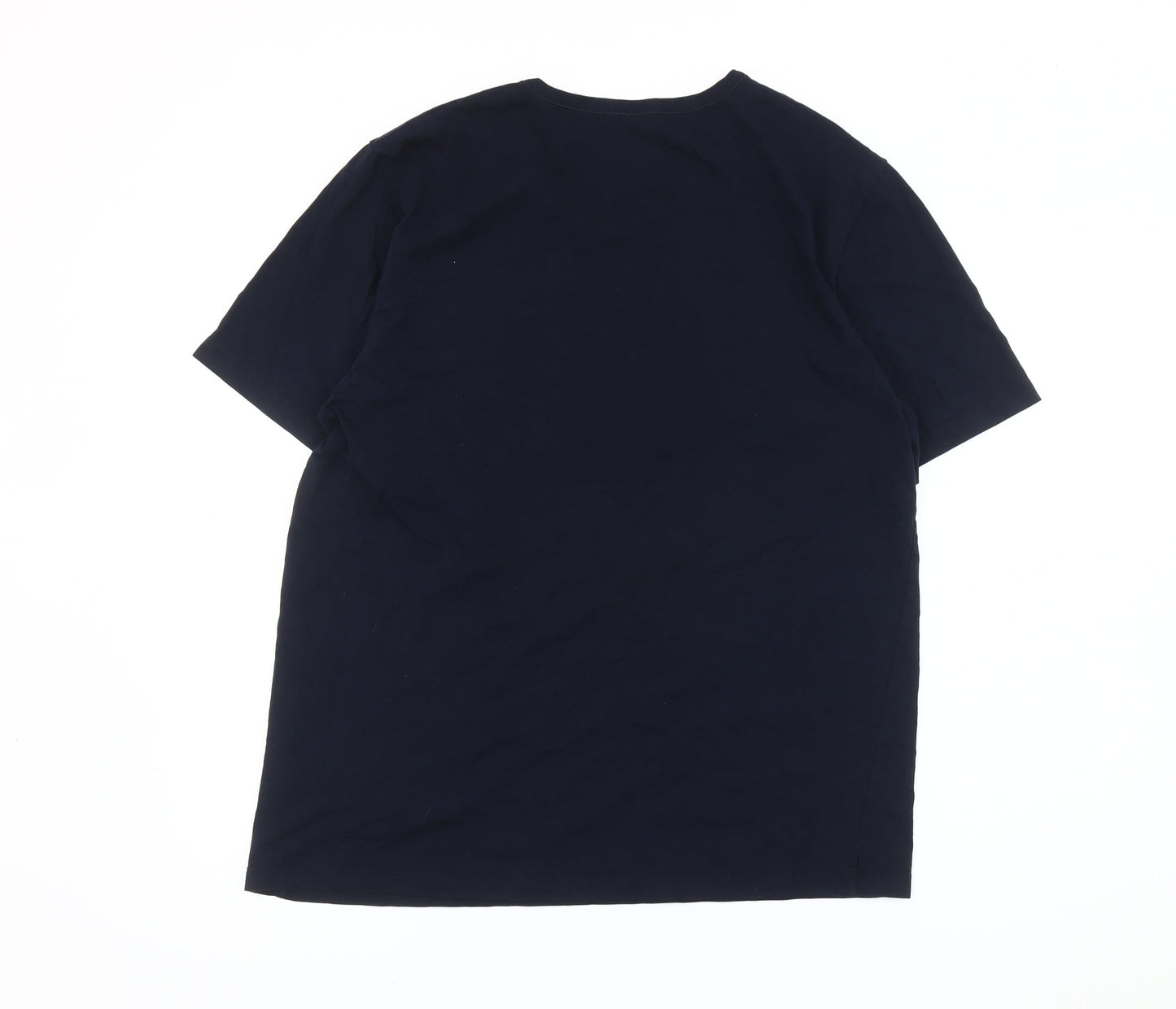 Hugo Boss Men’s Blue Cotton Crew Neck Logo T-Shirt Size L