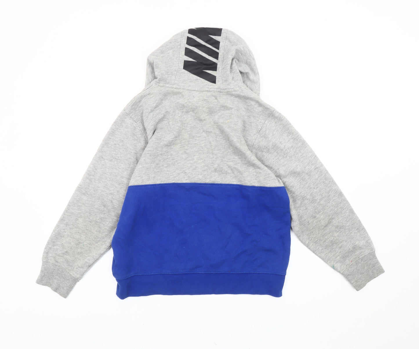 Nike SB Boys Grey Blue Pullover Hoodie 12-13 Yrs Logo Skateboarding