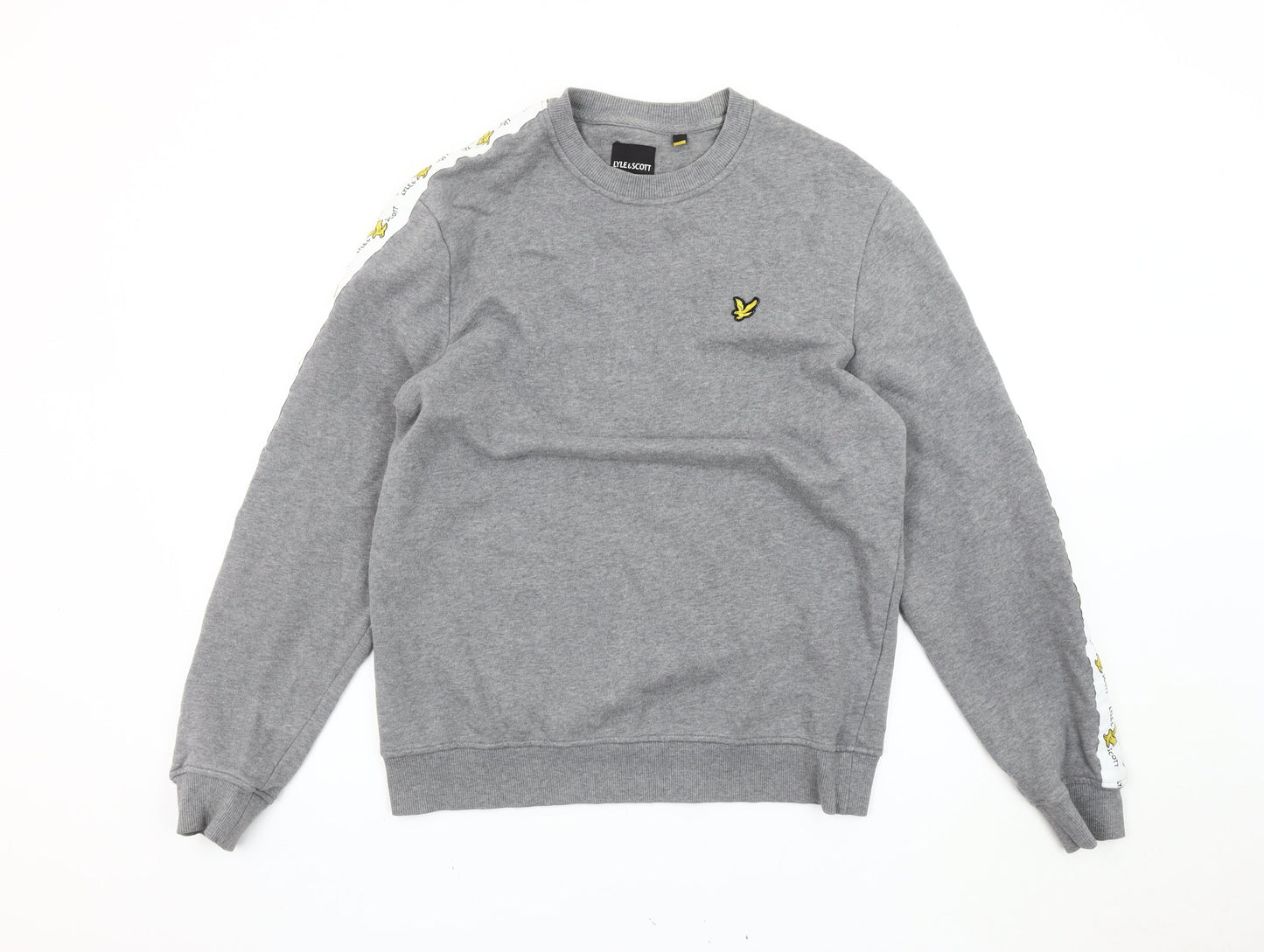 Lyle & Scott Mens Grey Sweatshirt M Logo Crew Neck Pullover