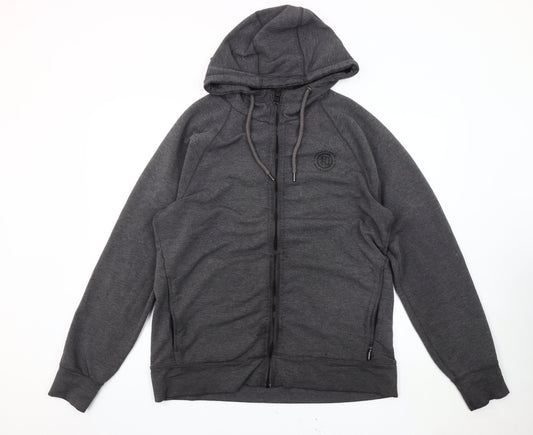 Superdry Men’s Grey Full Zip Hoodie XL Regular Fit Long Sleeve