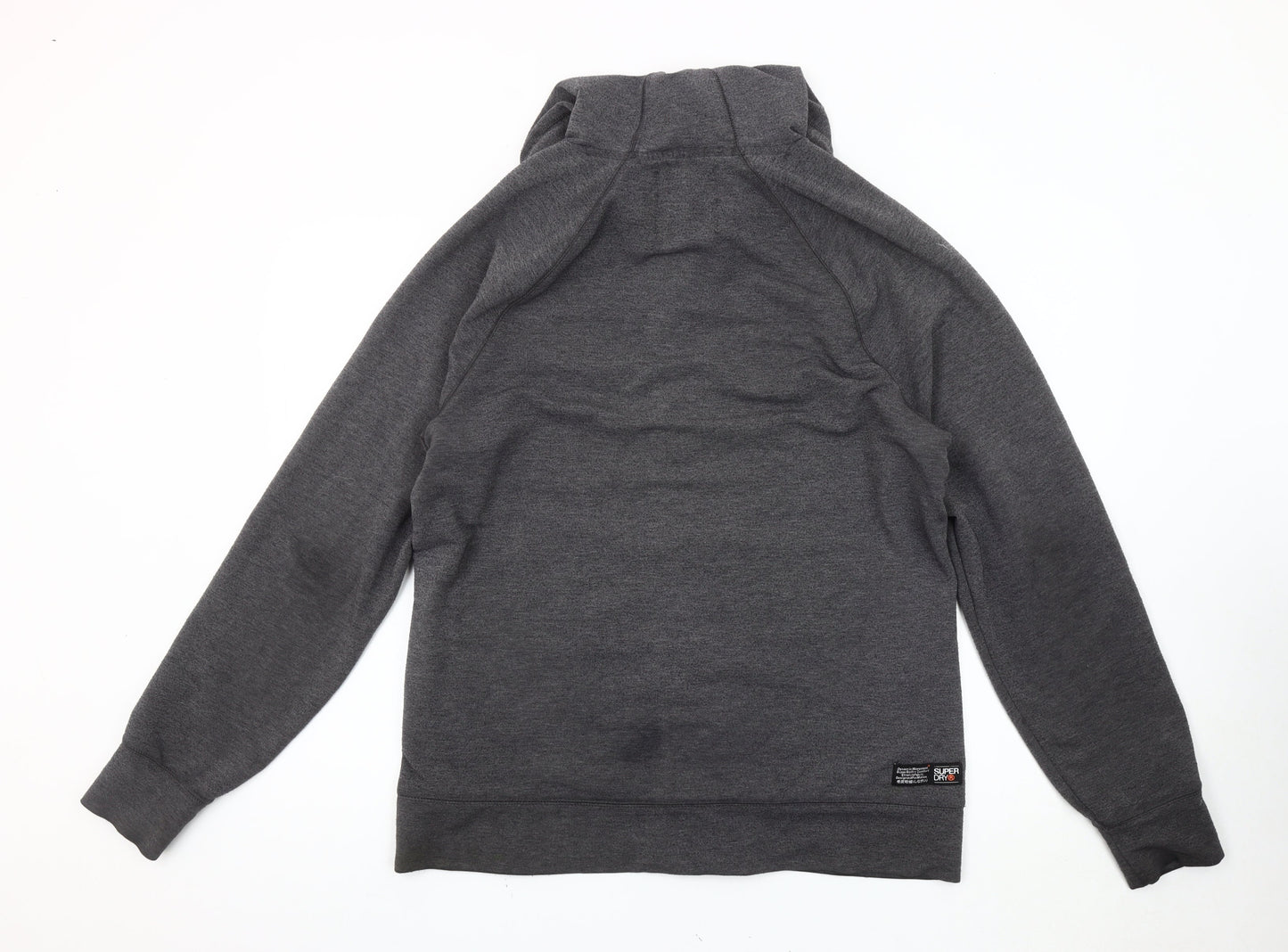 Superdry Men’s Grey Full Zip Hoodie XL Regular Fit Long Sleeve