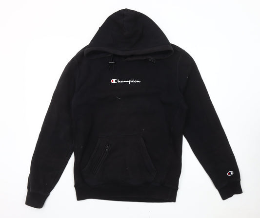 Champion Men’s Black Pullover Hoodie Small Logo Sportswear