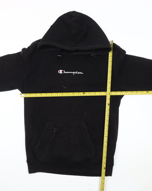 Champion Men’s Black Pullover Hoodie Small Logo Sportswear