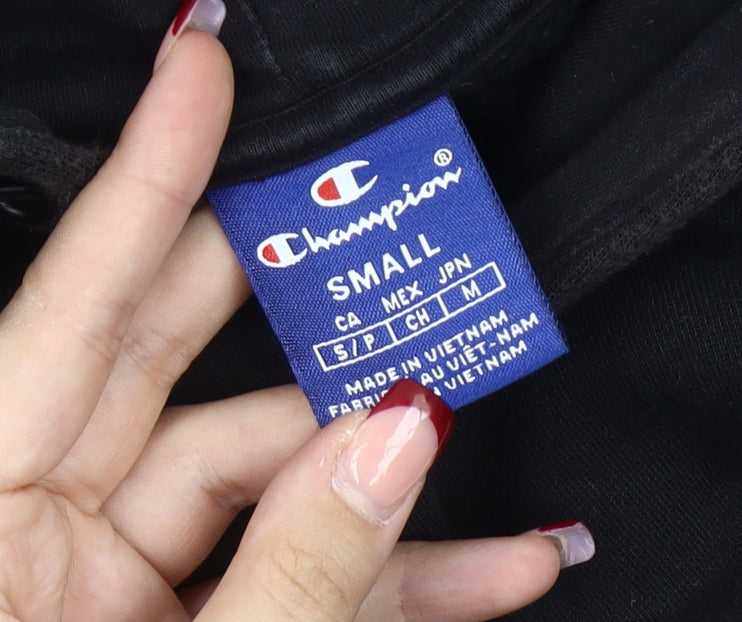 Champion Men’s Black Pullover Hoodie Small Logo Sportswear
