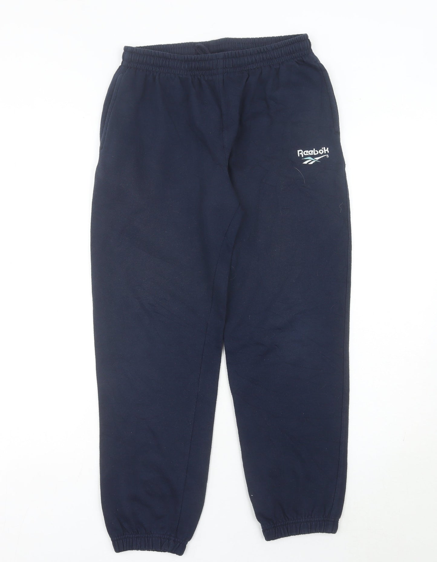 Reebok Mens Blue Sweatpants 28in Waist Regular Fit Sports Casual Joggers