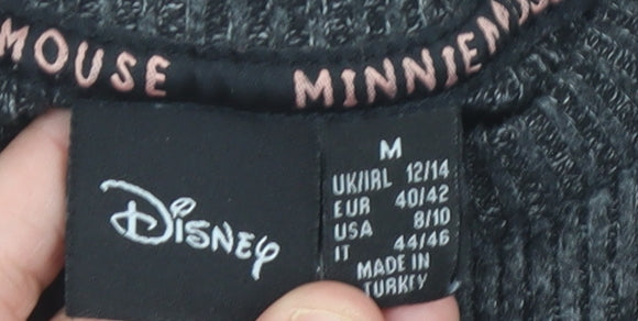 Disney Women’s Grey Minnie Mouse Long Sleeve T-Shirt Size 12/14