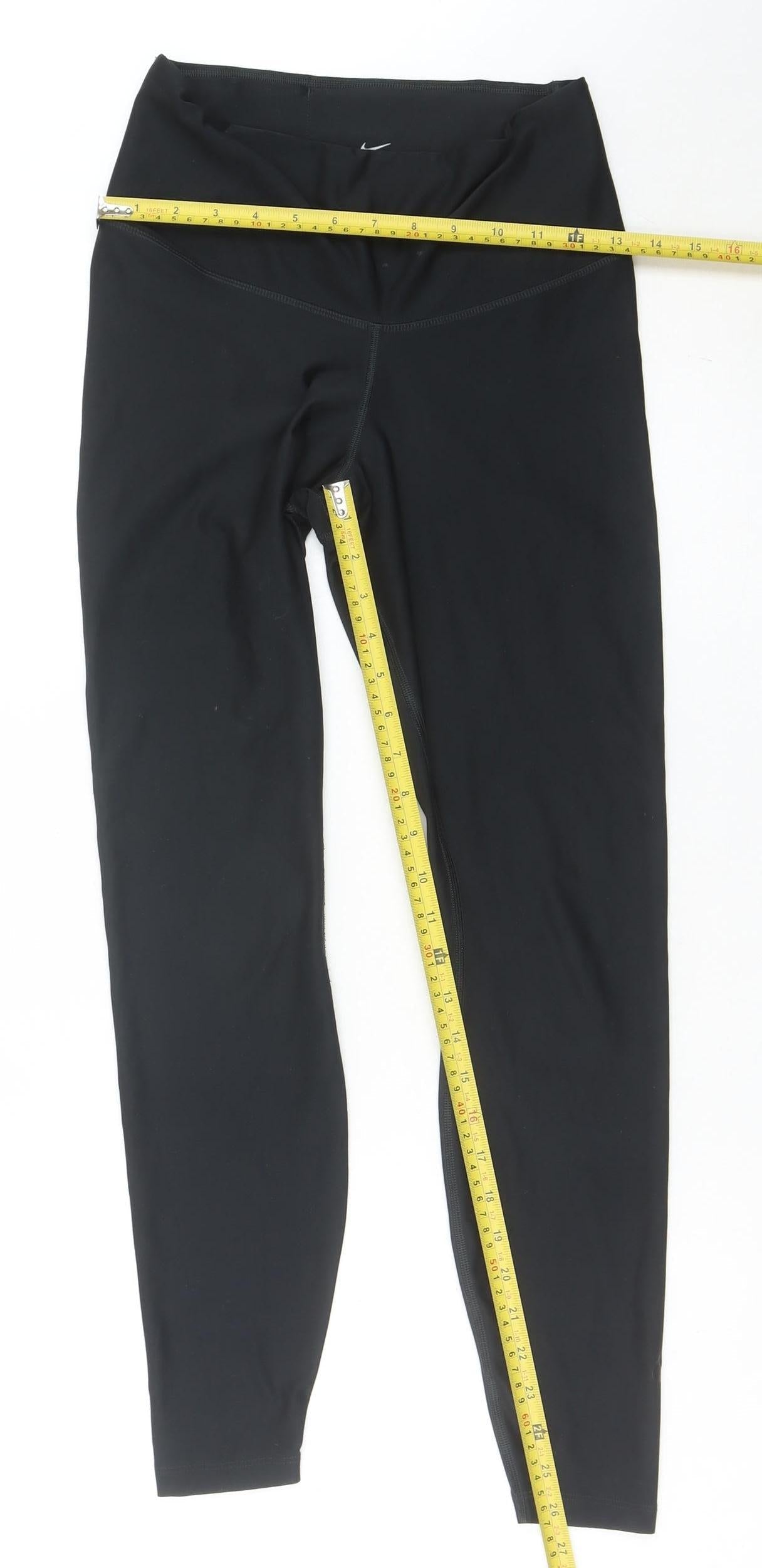 Nike Womens Black S Dri-Fit Activewear Leggings Slim Fit