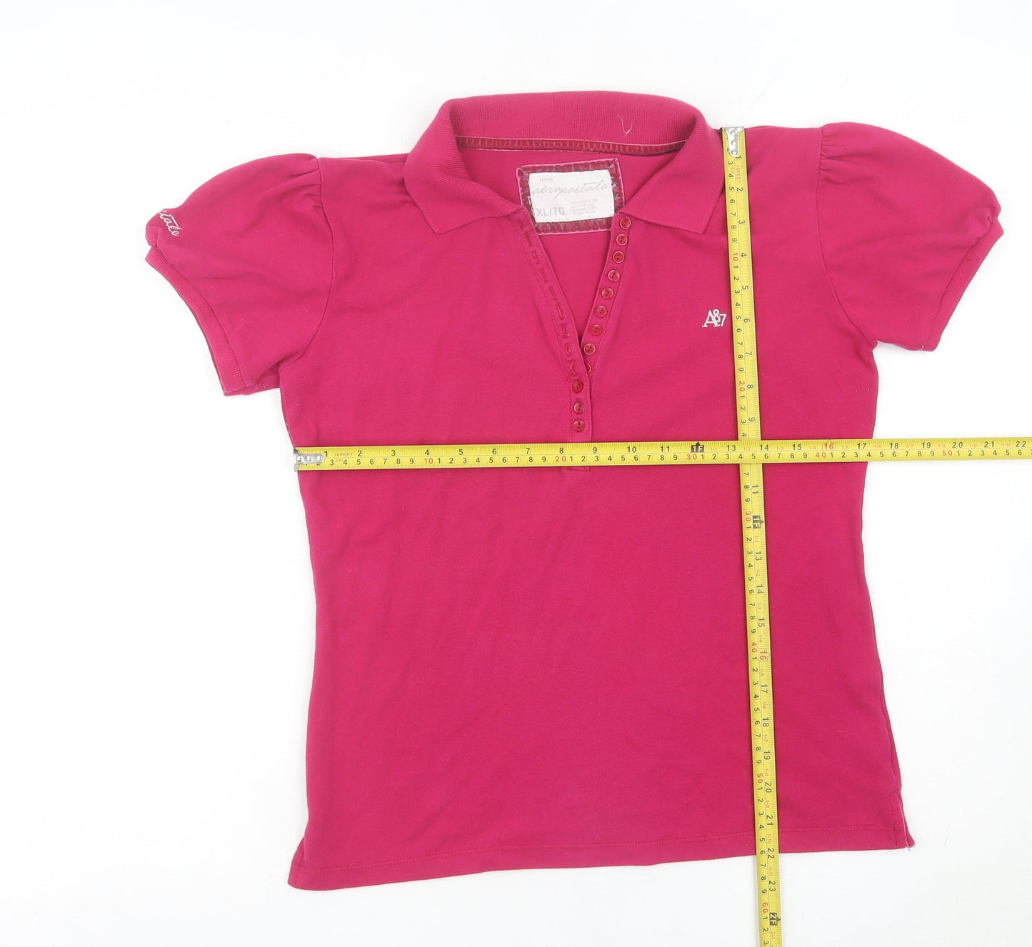 Aeropostale Women’s Pink Polo Shirt XL Short Sleeve Cotton Blend