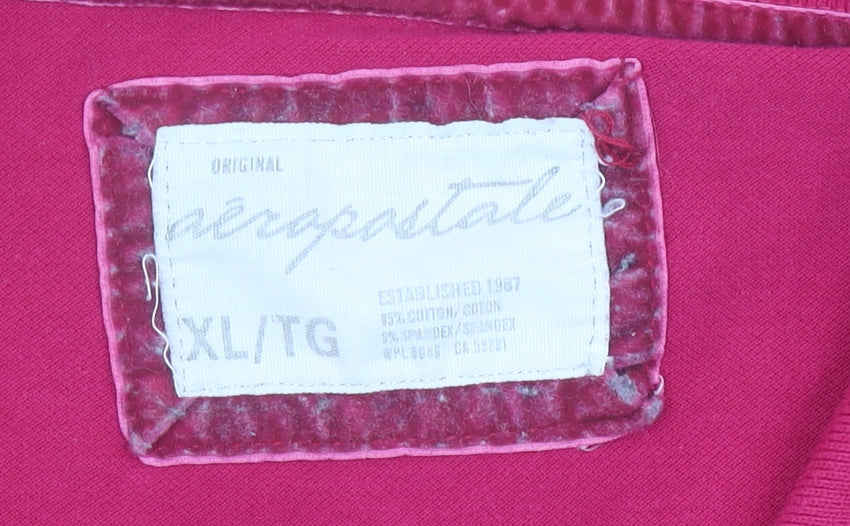 Aeropostale Women’s Pink Polo Shirt XL Short Sleeve Cotton Blend
