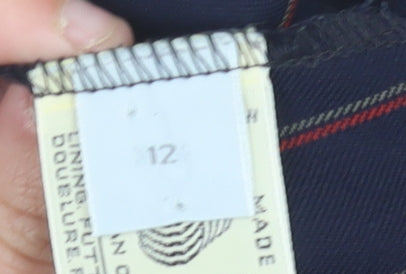 Austin Reed Women’s Blue Striped Wool Pencil Midi Skirt Size 12