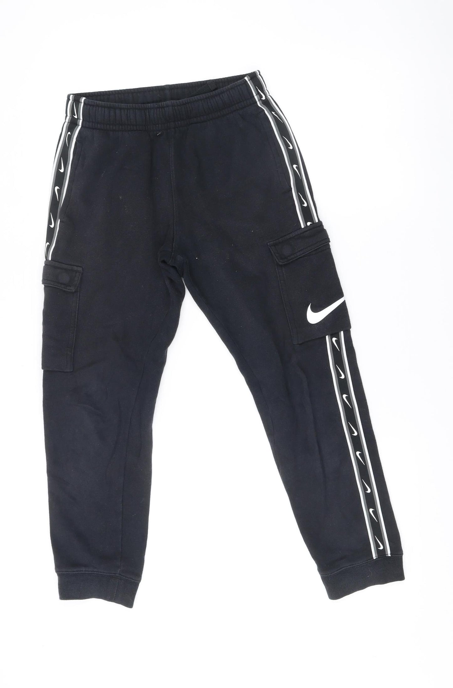 Nike Boys Black Jogger Activewear Trousers Age 11 Years Cotton Blend