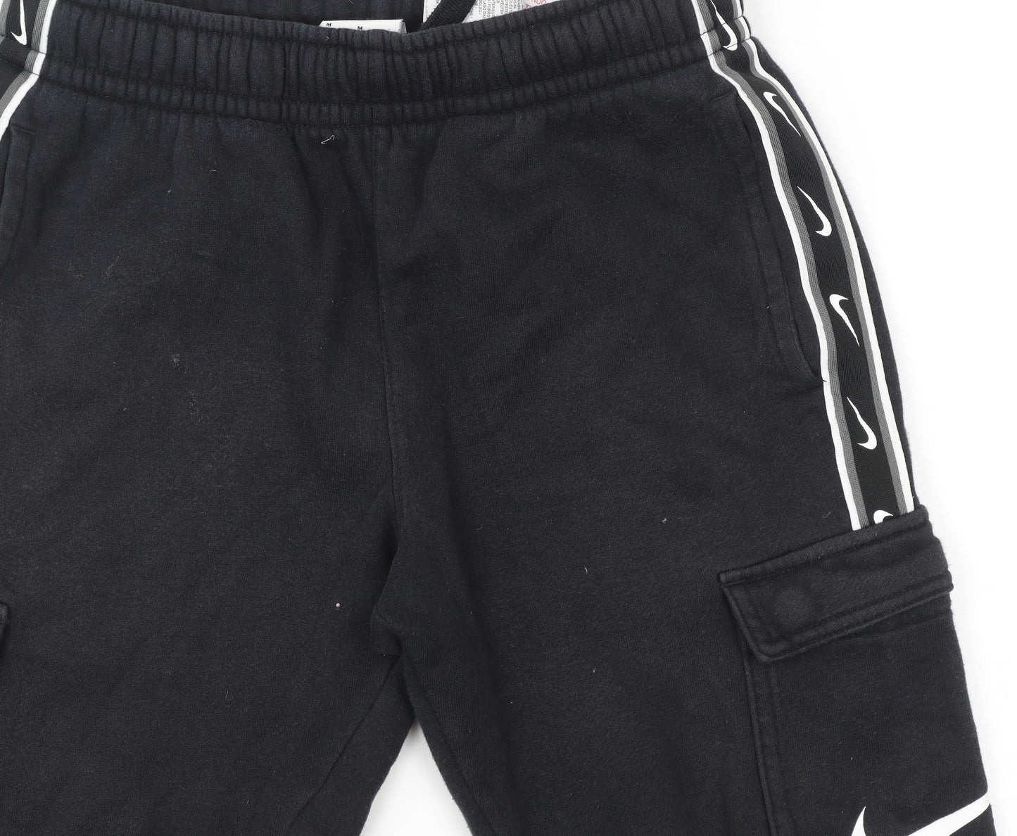 Nike Boys Black Jogger Activewear Trousers Age 11 Years Cotton Blend