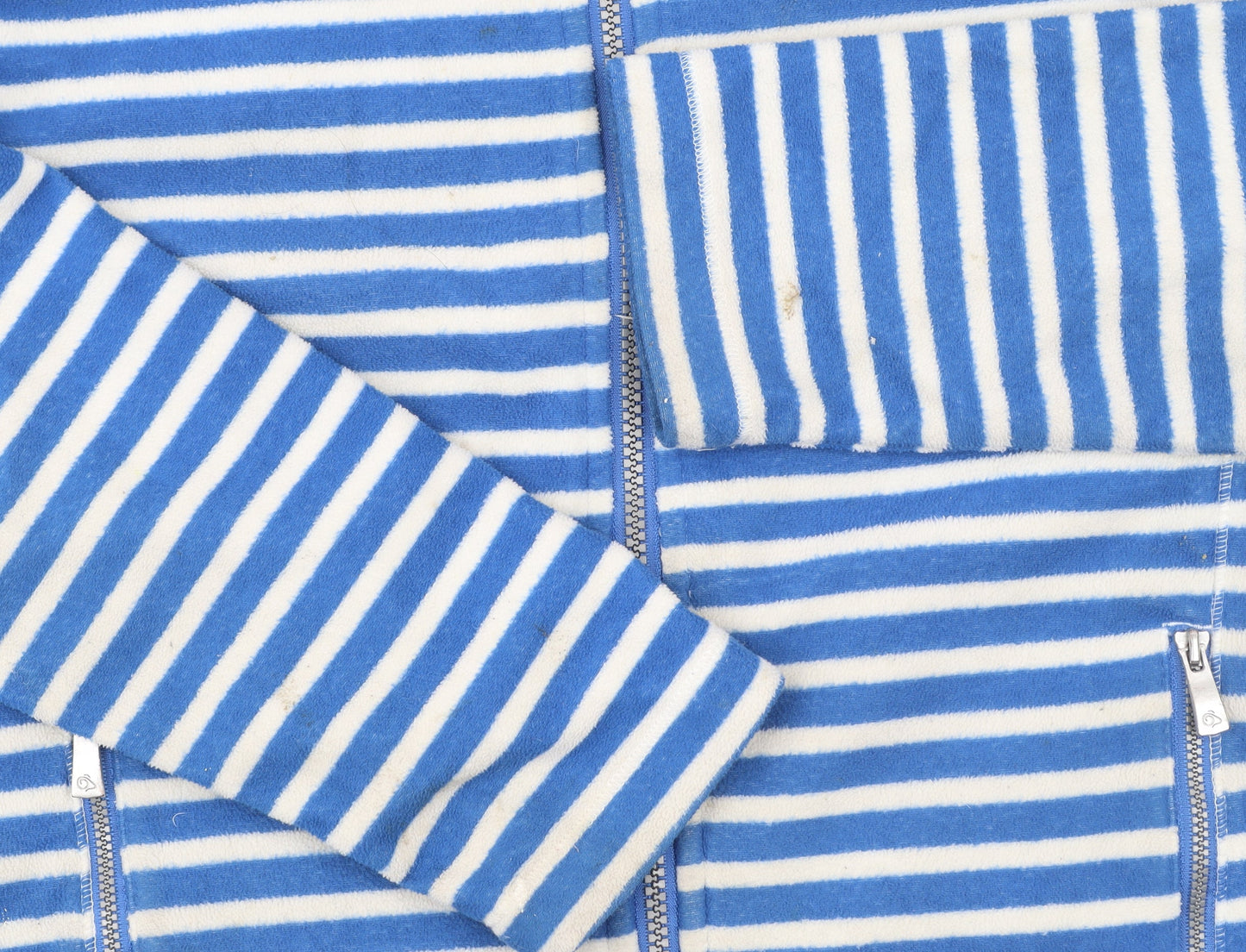 Craghoppers Women’s Blue Striped Fleece Jacket UK 10 Full Zip