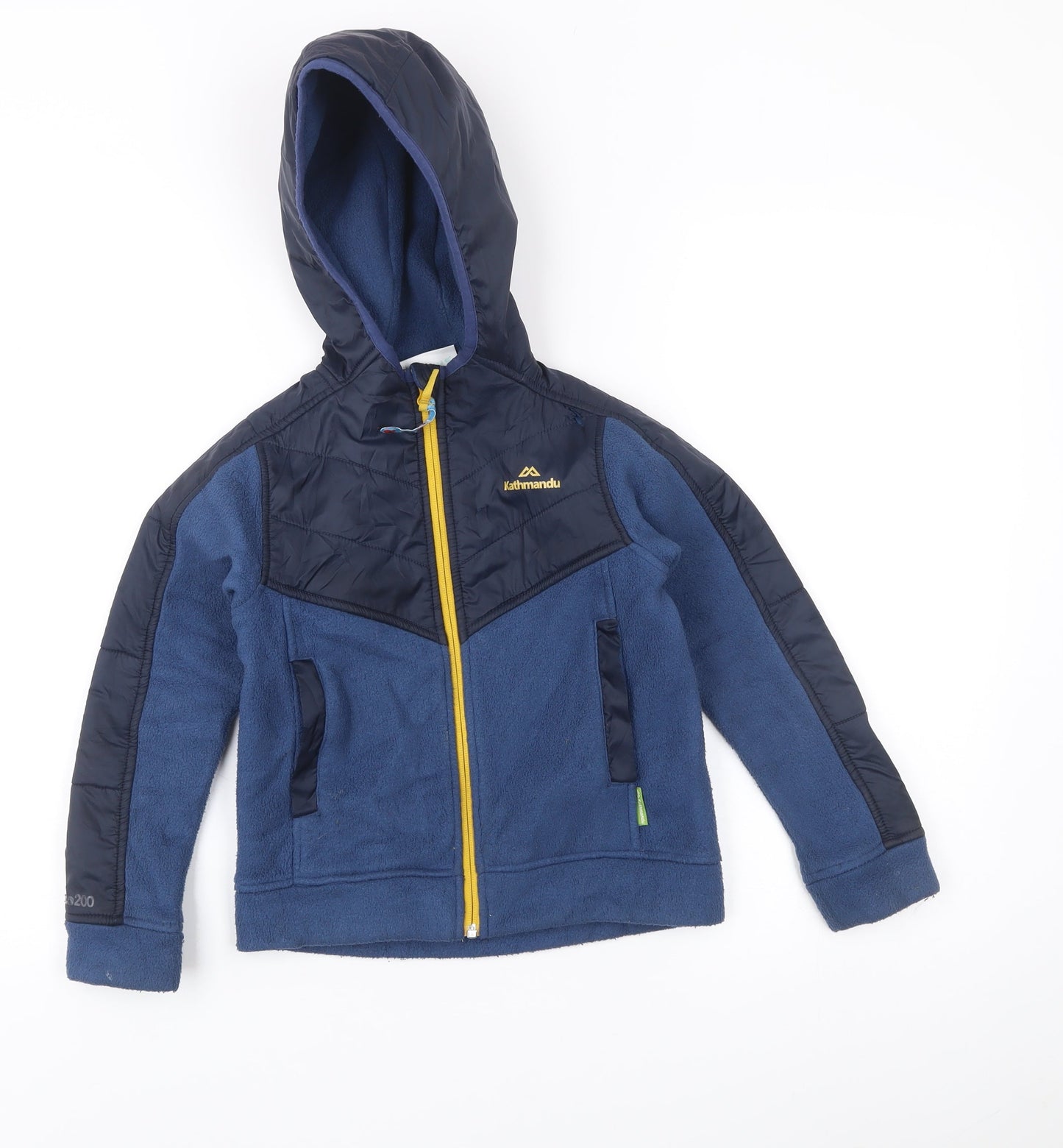 Kathmandu Boys Blue Hooded Full Zip Fleece Jacket 6 Years Outdoor