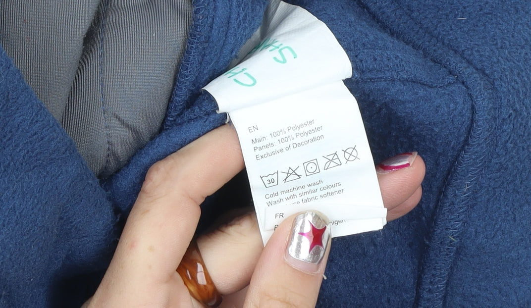 Kathmandu Boys Blue Hooded Full Zip Fleece Jacket 6 Years Outdoor