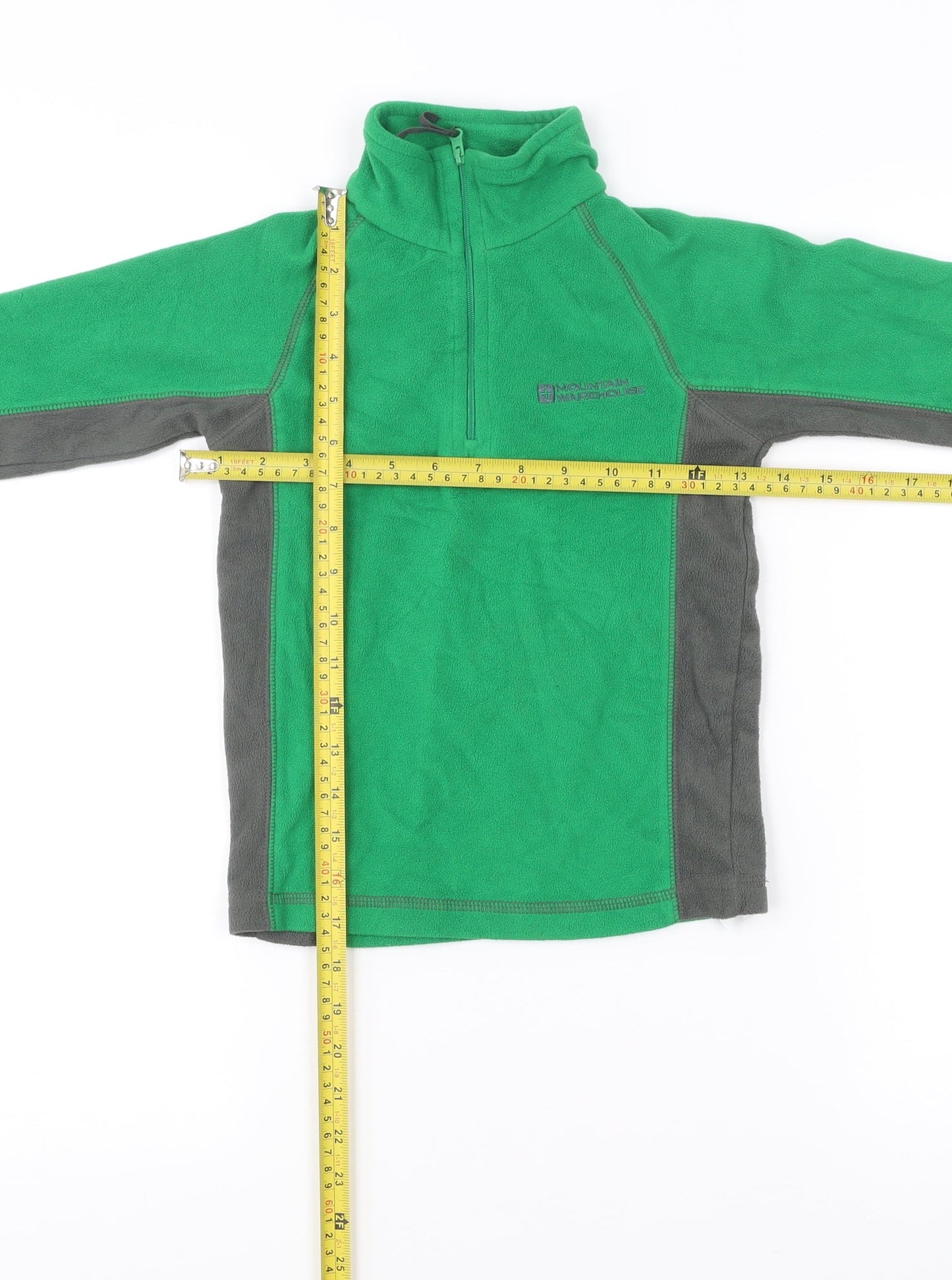 Mountain Warehouse Boys Green Fleece Sweatshirt 5-6Y 1/4 Zip Outdoor Top