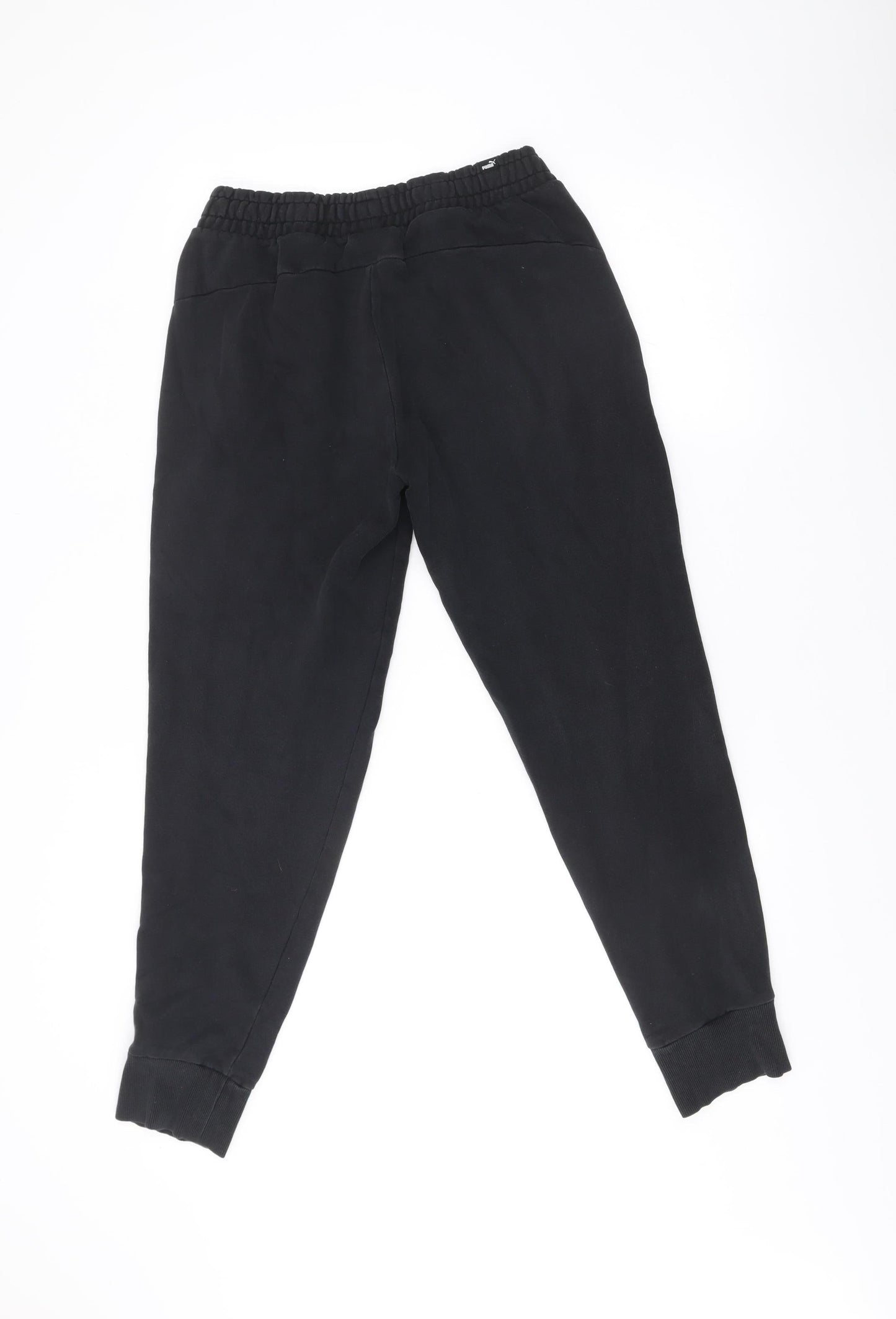 Puma Men’s Black Jogger Trousers S Regular Fit Fleece Activewear