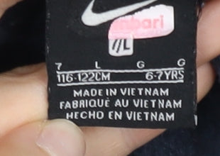 Nike Boys Blue Jogger Sweatpants 6-7 Years Cotton Blend Activewear