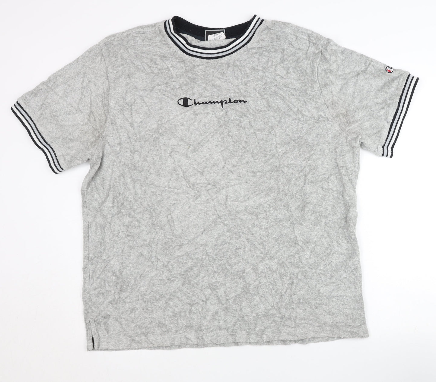 Champion Men's Grey XL Crew Neck Logo Short Sleeve T-Shirt