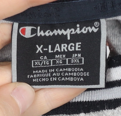 Champion Men's Grey XL Crew Neck Logo Short Sleeve T-Shirt