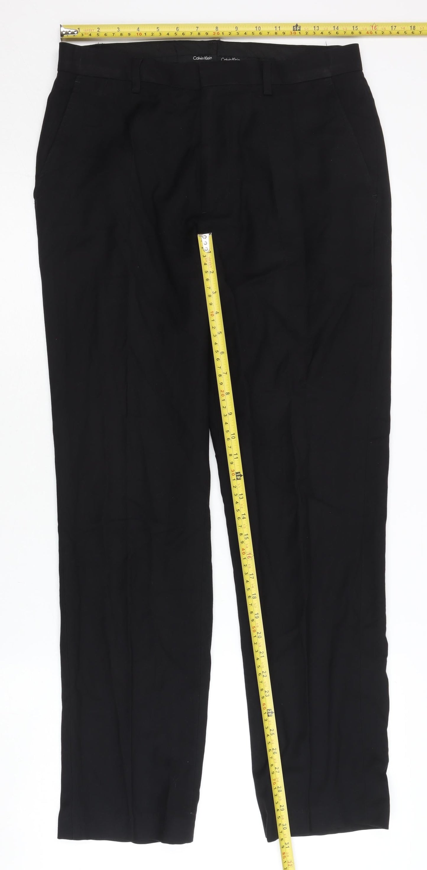 Calvin Klein Men's Black Dress Pants Trousers 31x30 Formal Workwear