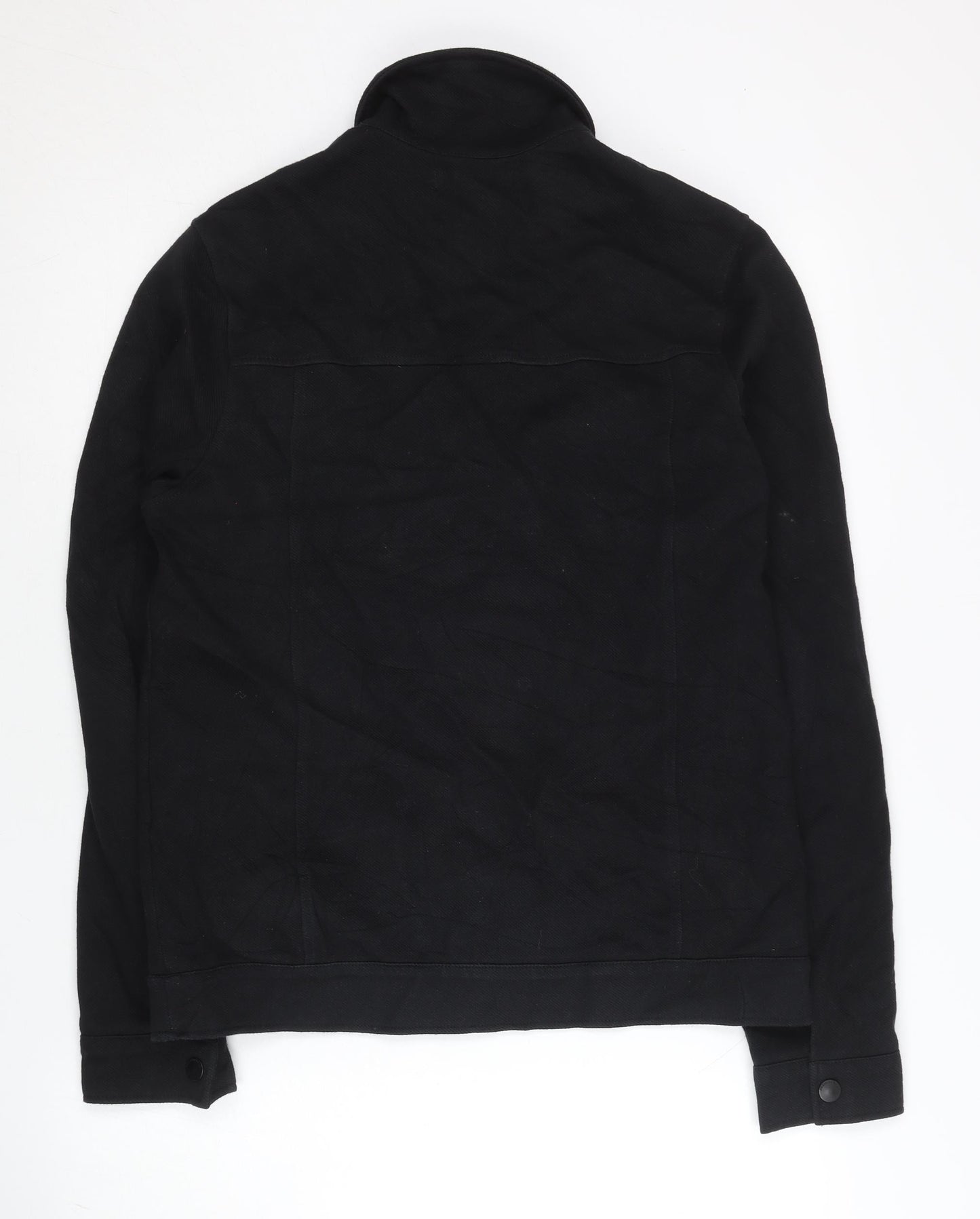 Jack & Jones Men’s Black Twill Button Jacket Size M Regular Fit