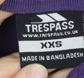 Trespass Womens Purple Fleece Hoodie 2XS Pullover Hiking Outdoor