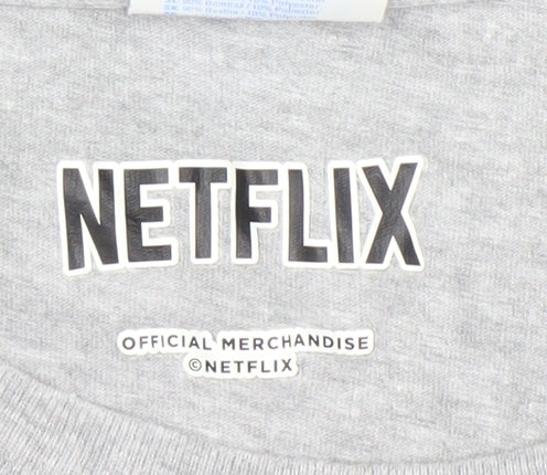 Port & Company Women’s Grey Stranger Things 80s Graphic T-Shirt Size S