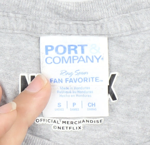 Port & Company Women’s Grey Stranger Things 80s Graphic T-Shirt Size S