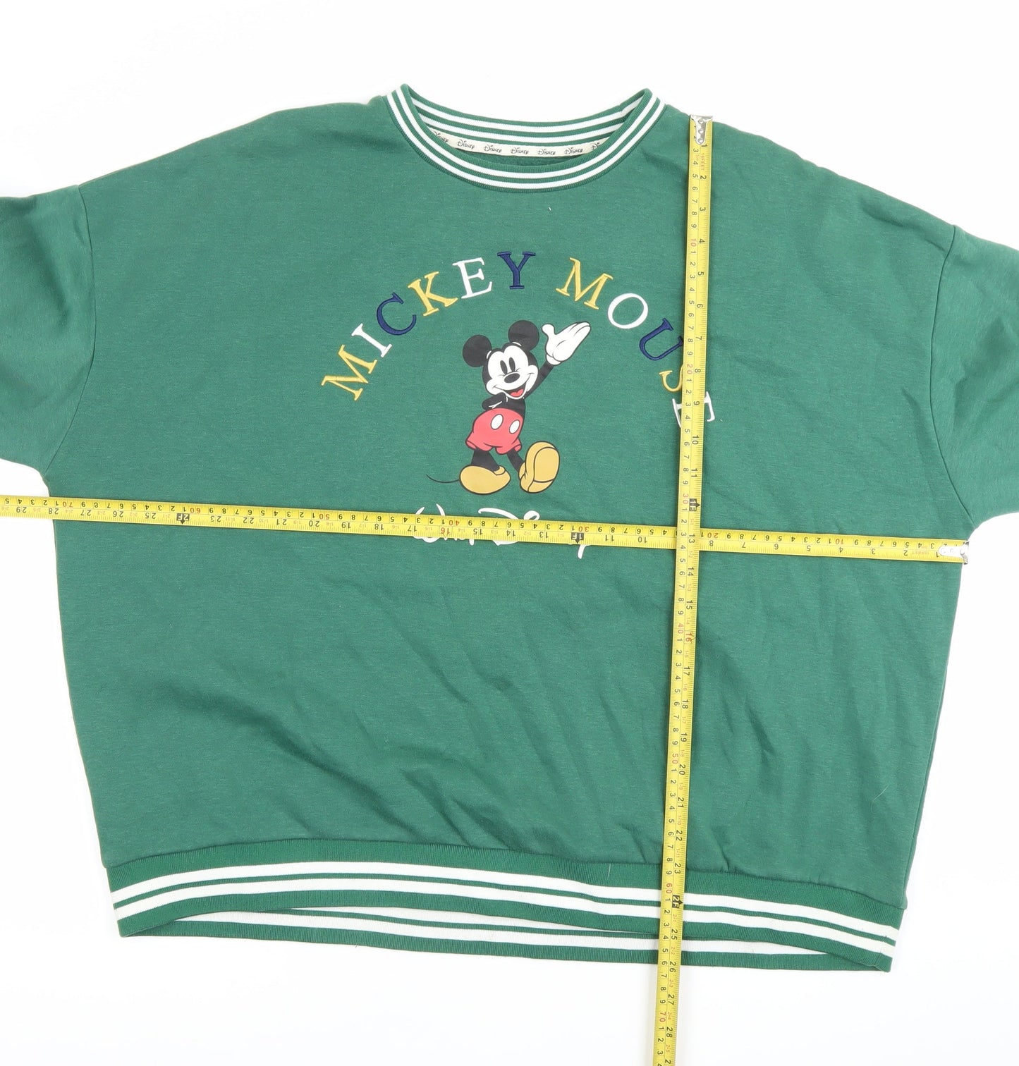 Disney Mickey Mouse Men's Green XL Pullover Sweatshirt