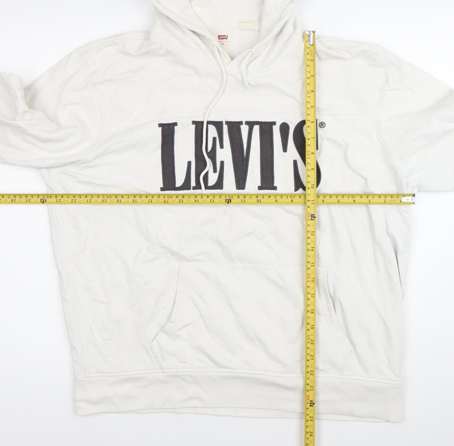 Levi's Men's White Pullover Hoodie XL Logo Graphic Cotton