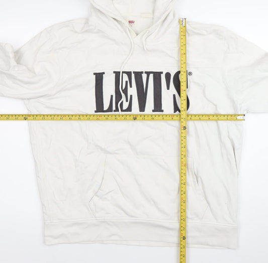 Levi's Men's White Pullover Hoodie XL Logo Graphic Cotton