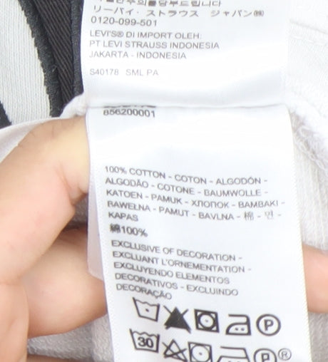 Levi's Men's White Pullover Hoodie XL Logo Graphic Cotton