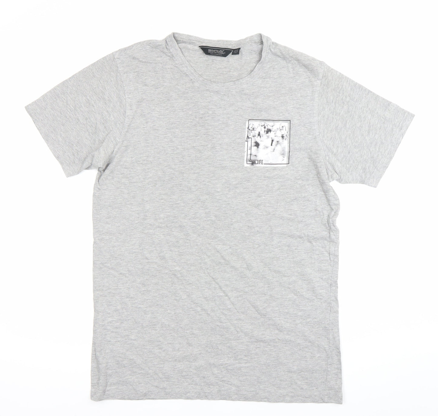 Regatta Men’s Grey Crew Neck Short Sleeve T-Shirt M Regular