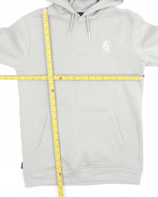 Gym King Men’s Grey Pullover Hoodie XS Slim Fit Logo Hooded