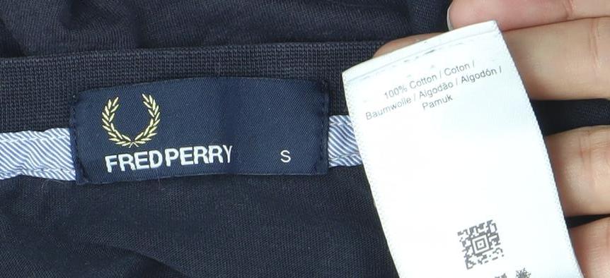 Fred Perry Men's Black Cotton Crew Neck Pocket T-Shirt Size S