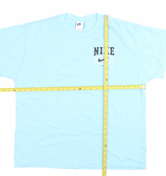 Nike Men’s Blue XL Graphic Logo Sports T-Shirt Cotton Crew Neck