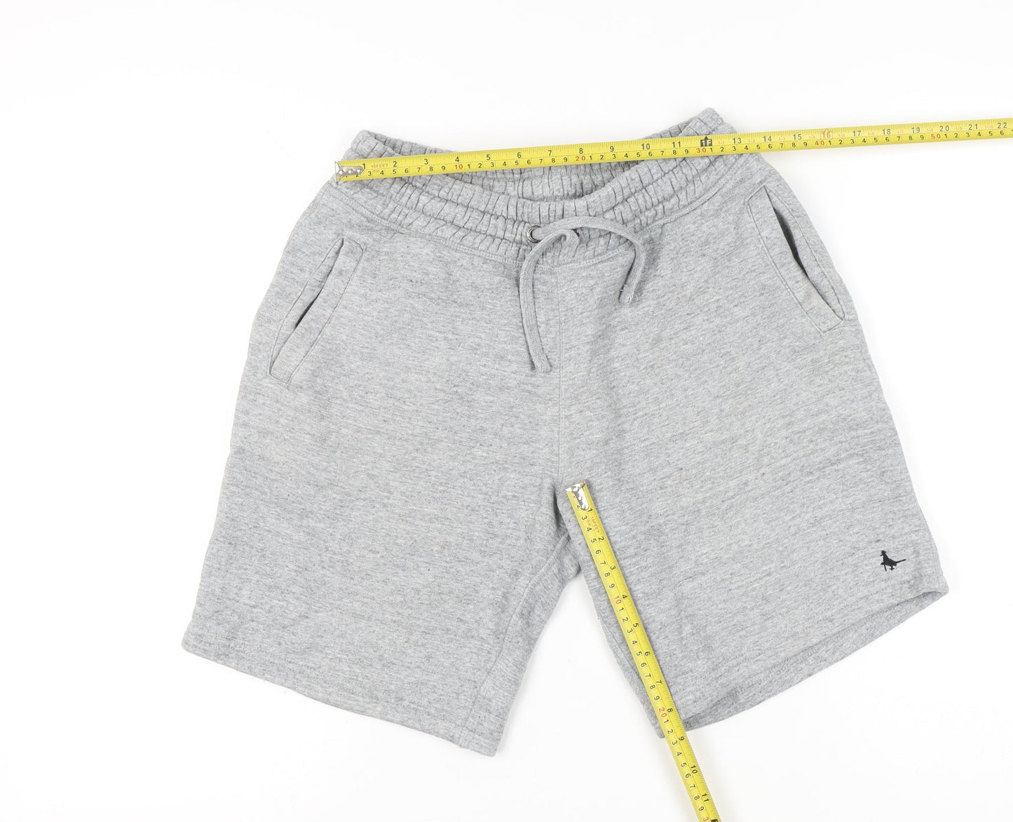Jack Wills Men’s Grey Sweat Shorts Size S Elastic Waist Drawstring