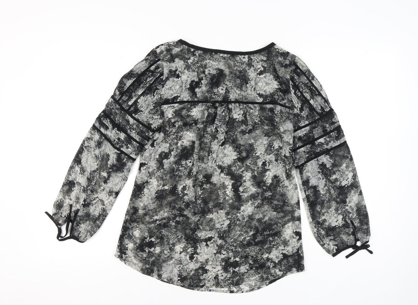 Mint Velvet Womens Multicoloured Sheer Tunic Blouse Size 8