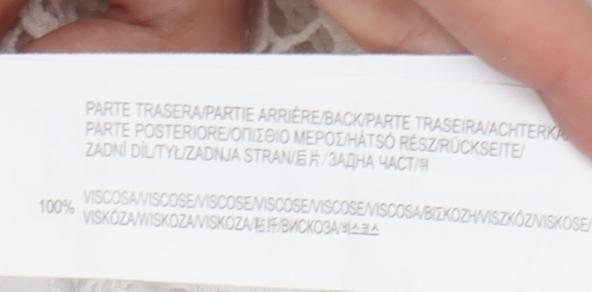 Pull&Bear Womens Ivory Lace Crochet T-Shirt Size 8 Casual Summer