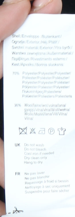 Lee Cooper Women’s Black Wool Polyester Blazer UK 8 Classic Style