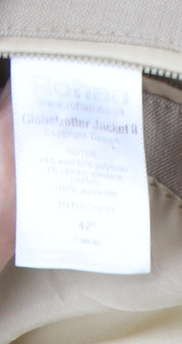 Rohan Men's Beige 42 Blazer Single-Breasted Wool Blend Jacket