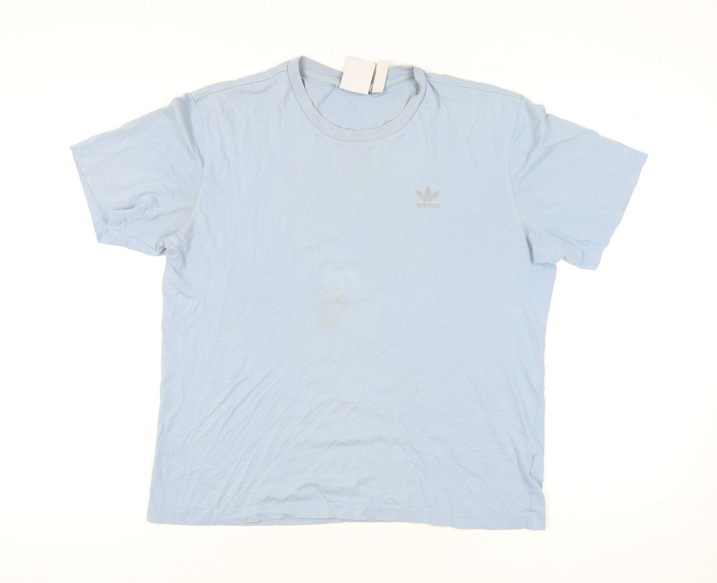 Adidas Men’s Blue Cotton Short Sleeve T-Shirt Size M Crew Neck Logo