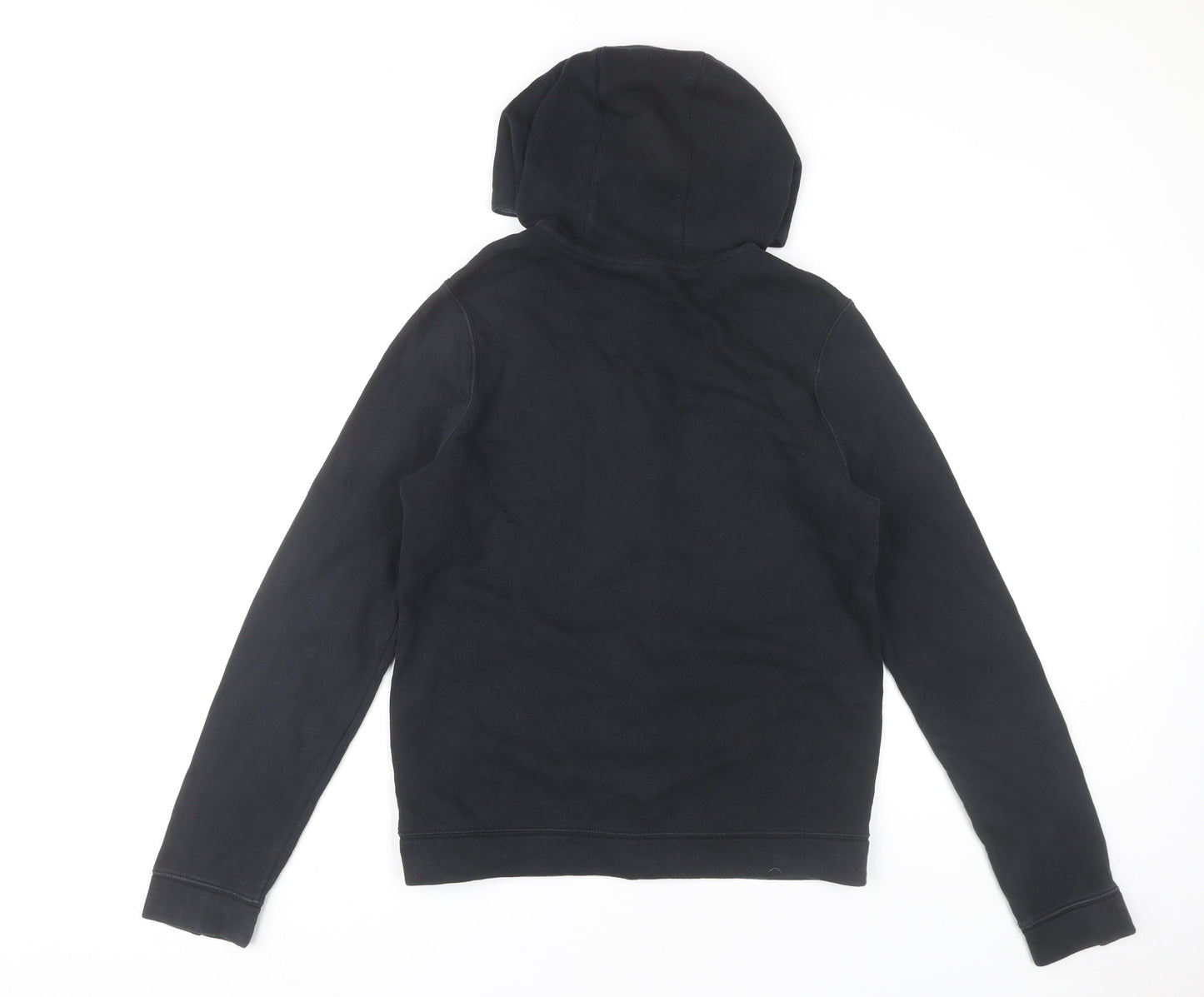 Nike Boys Black Full Zip Hoodie XL 158-170cm Cotton Blend Hooded Jacket