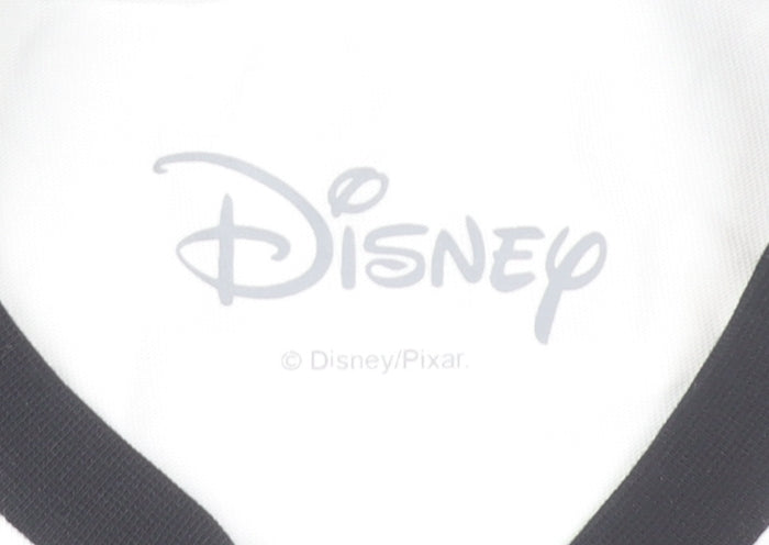 Disney Women White Ringer T-Shirt Snow White Graphic Size L