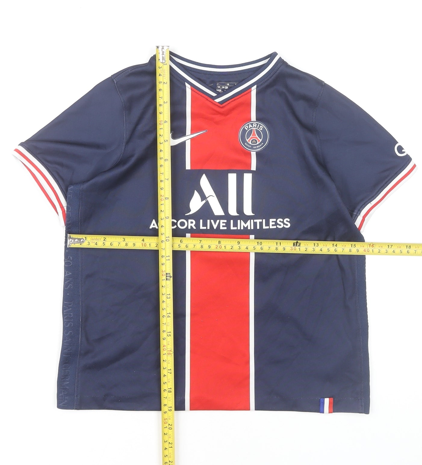 Nike Boys PSG Neymar #10 Football Jersey Blue 7-8Y Short Sleeve V-Neck