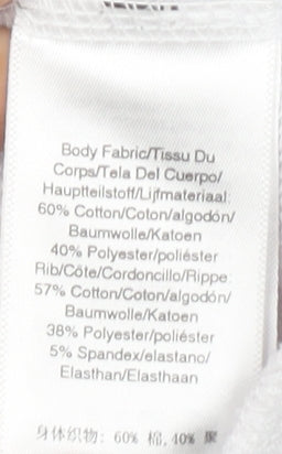 DKNY Womens White Pullover Logo Sweatshirt Size M